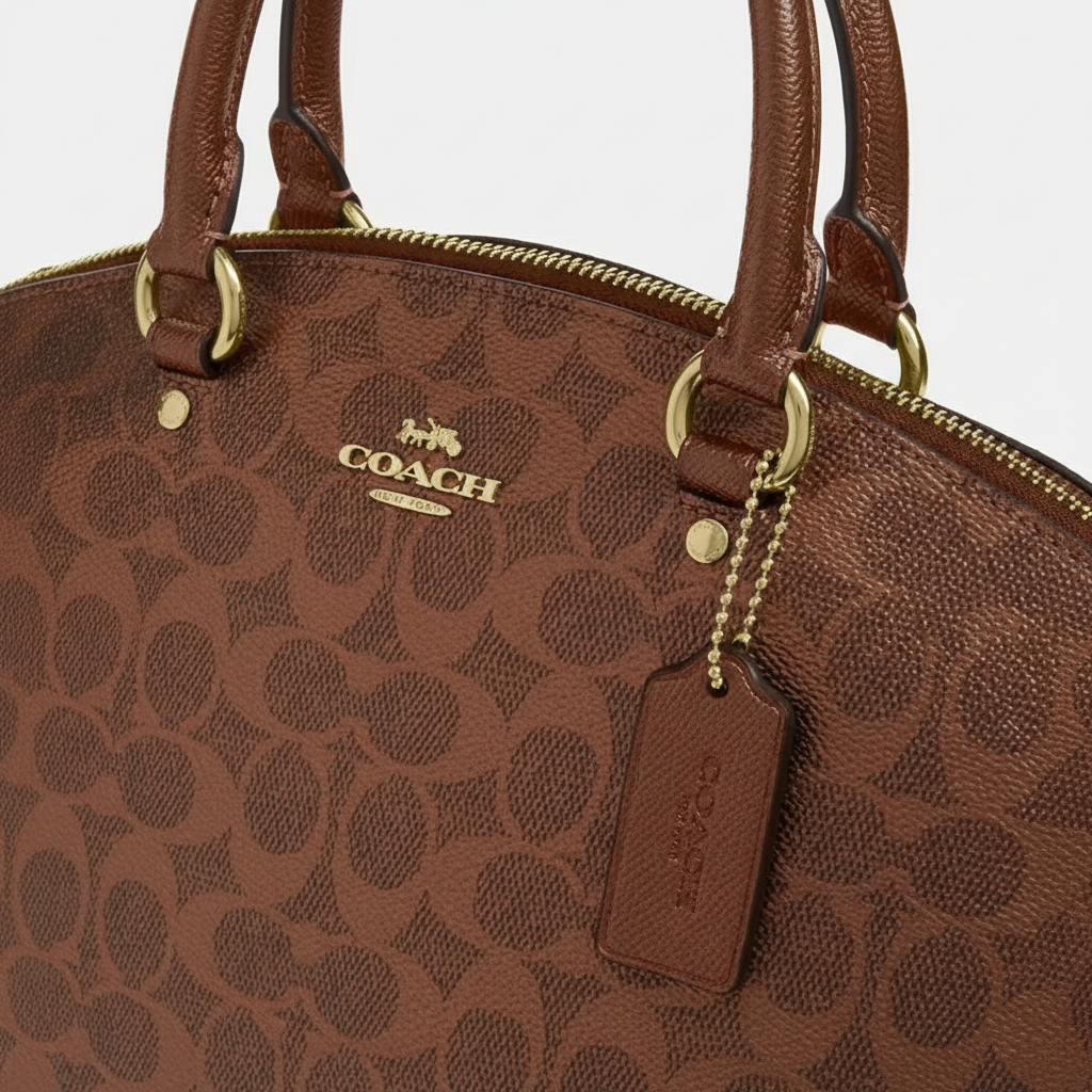 NWT Coach Sadie Satchel Bag In Signature Canvas