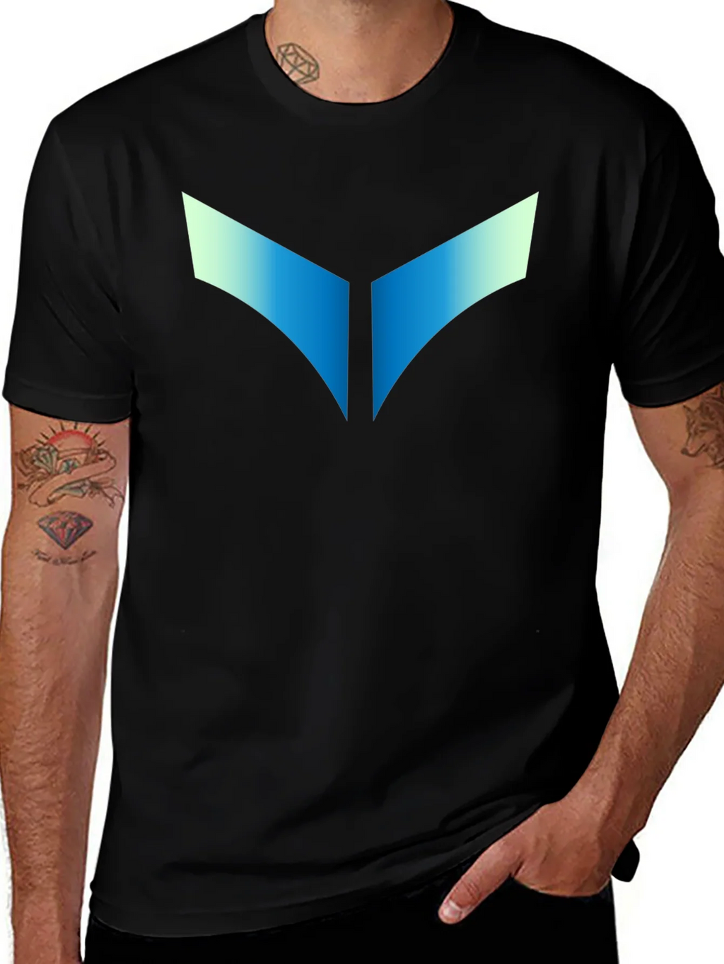 Geometric Graphic Black T-Shirt - Modern Style