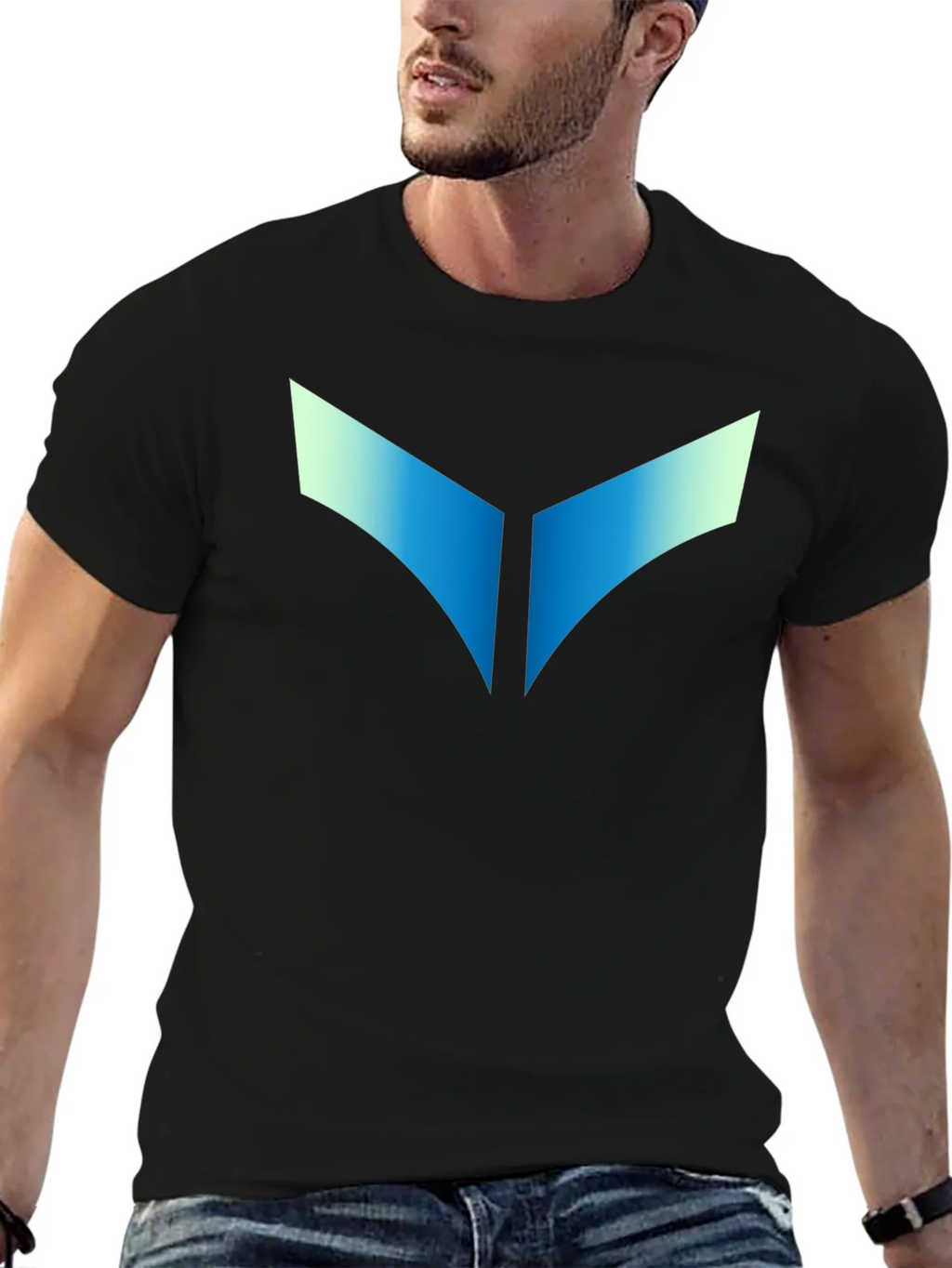 Geometric Graphic Black T-Shirt - Modern Style