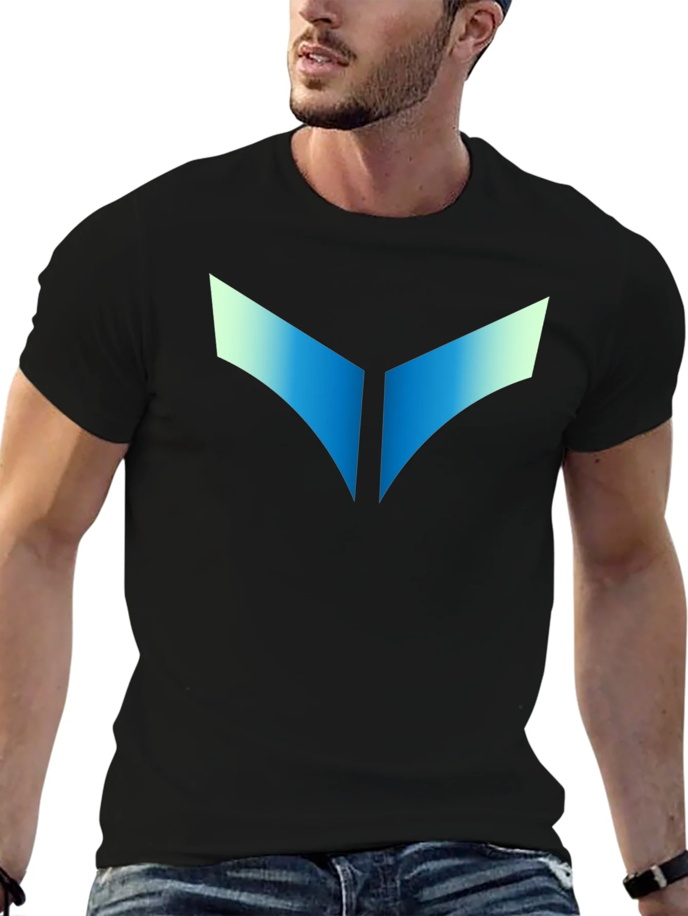 Geometric Graphic Black T-Shirt - Modern Style