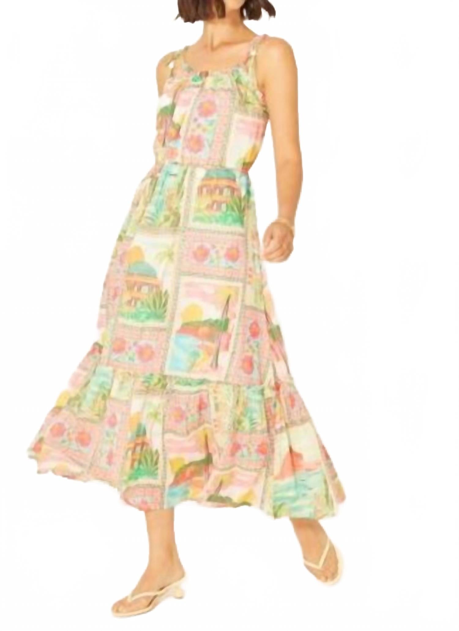 Maddison Midi Dress In Mr Capri