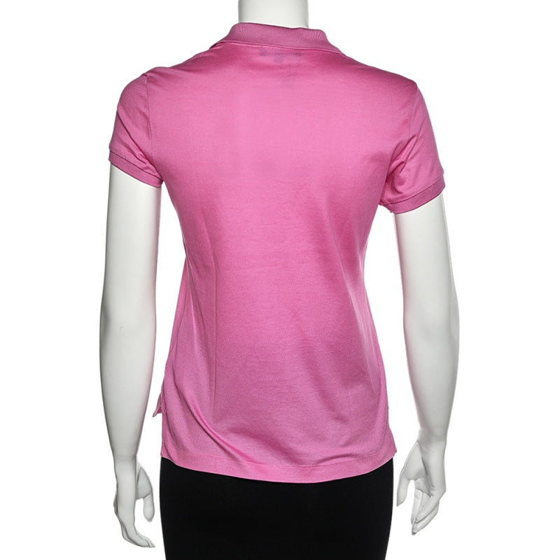 Ralph Lauren Pink Cotton Pique Short Sleeve Polo T-Shirt