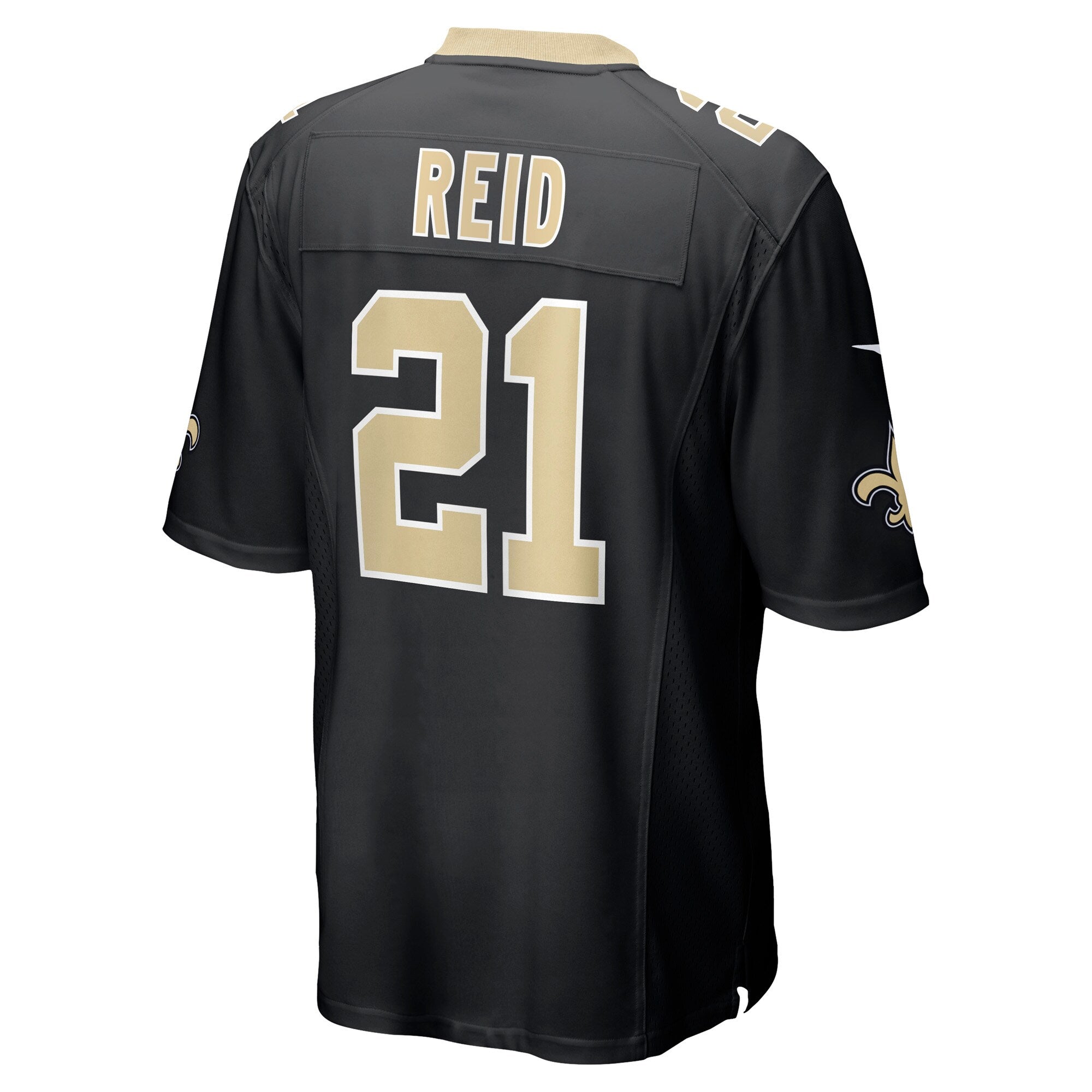 New Orleans Saints Justin Reid Black Team Game Jersey