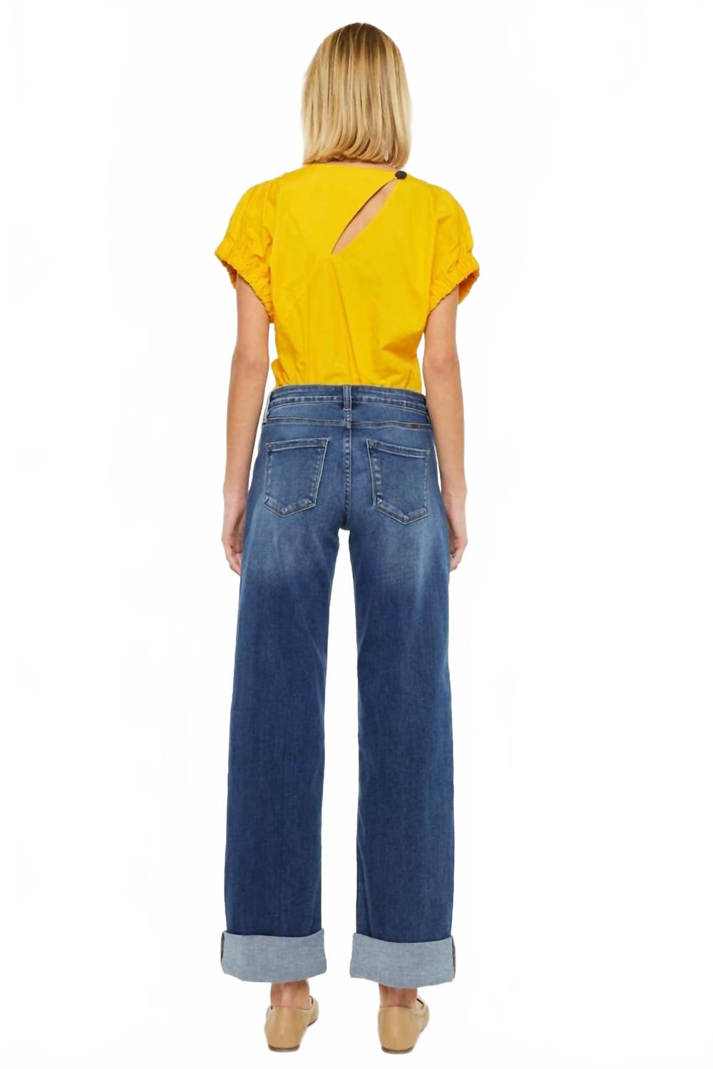 Ivanna High Rise Wide Leg Jeans In Medium