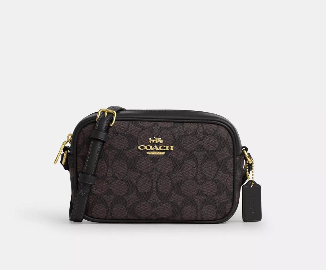 NWT Coach Mini Jamie Camera Crossbody Bag In Signature Canvas