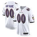 Baltimore Ravens White Custom Game Jersey