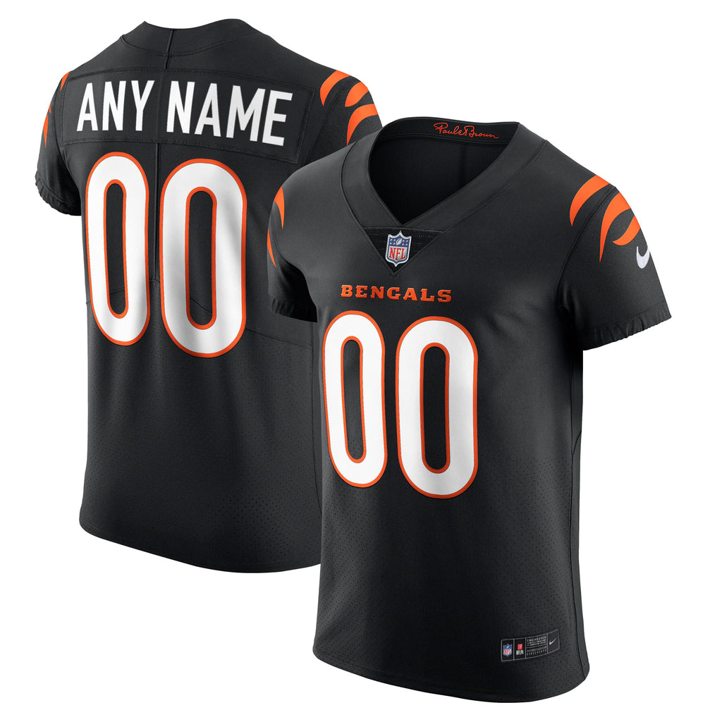 Cincinnati Bengals Black Vapor Elite Custom Jersey