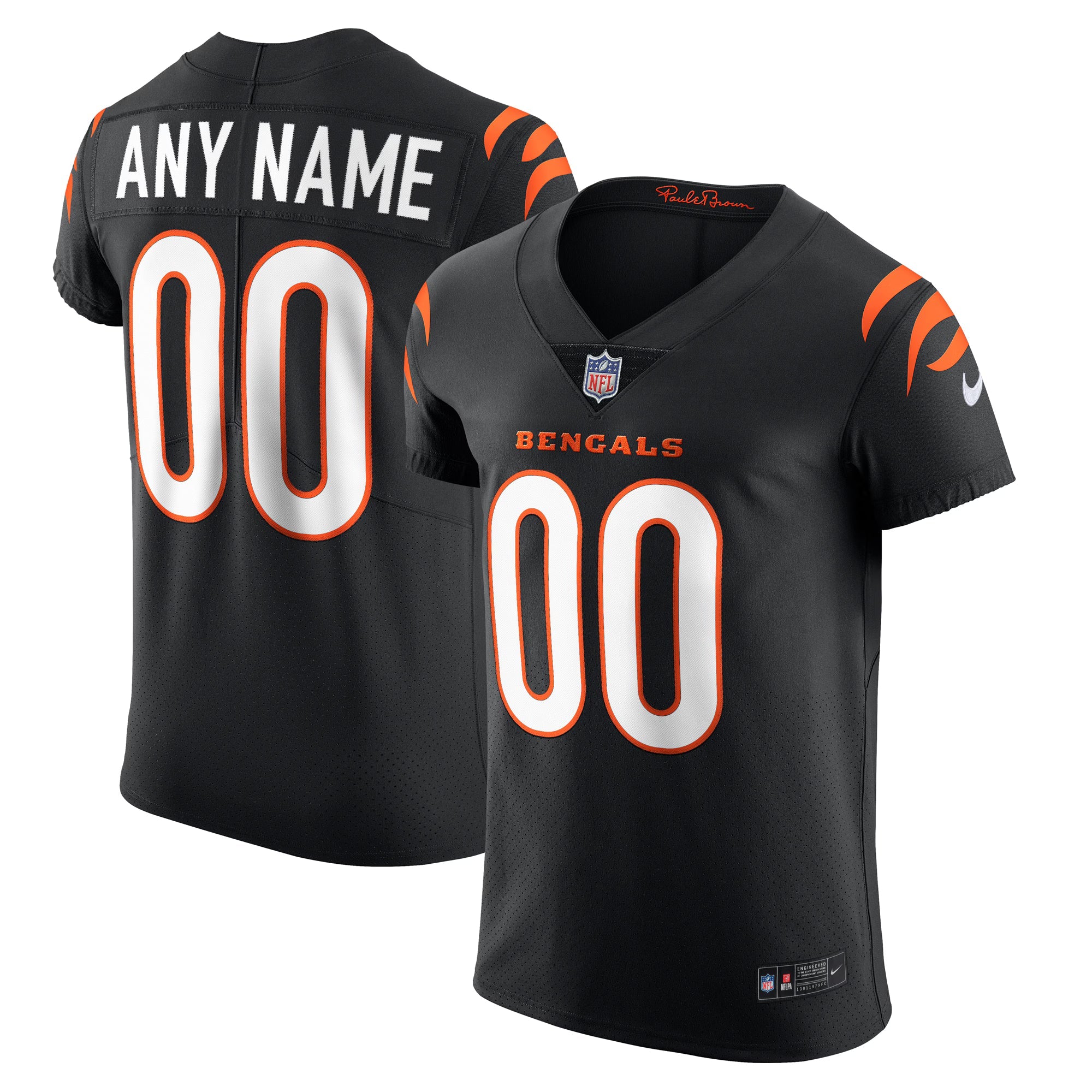 Cincinnati Bengals Black Vapor Elite Custom Jersey