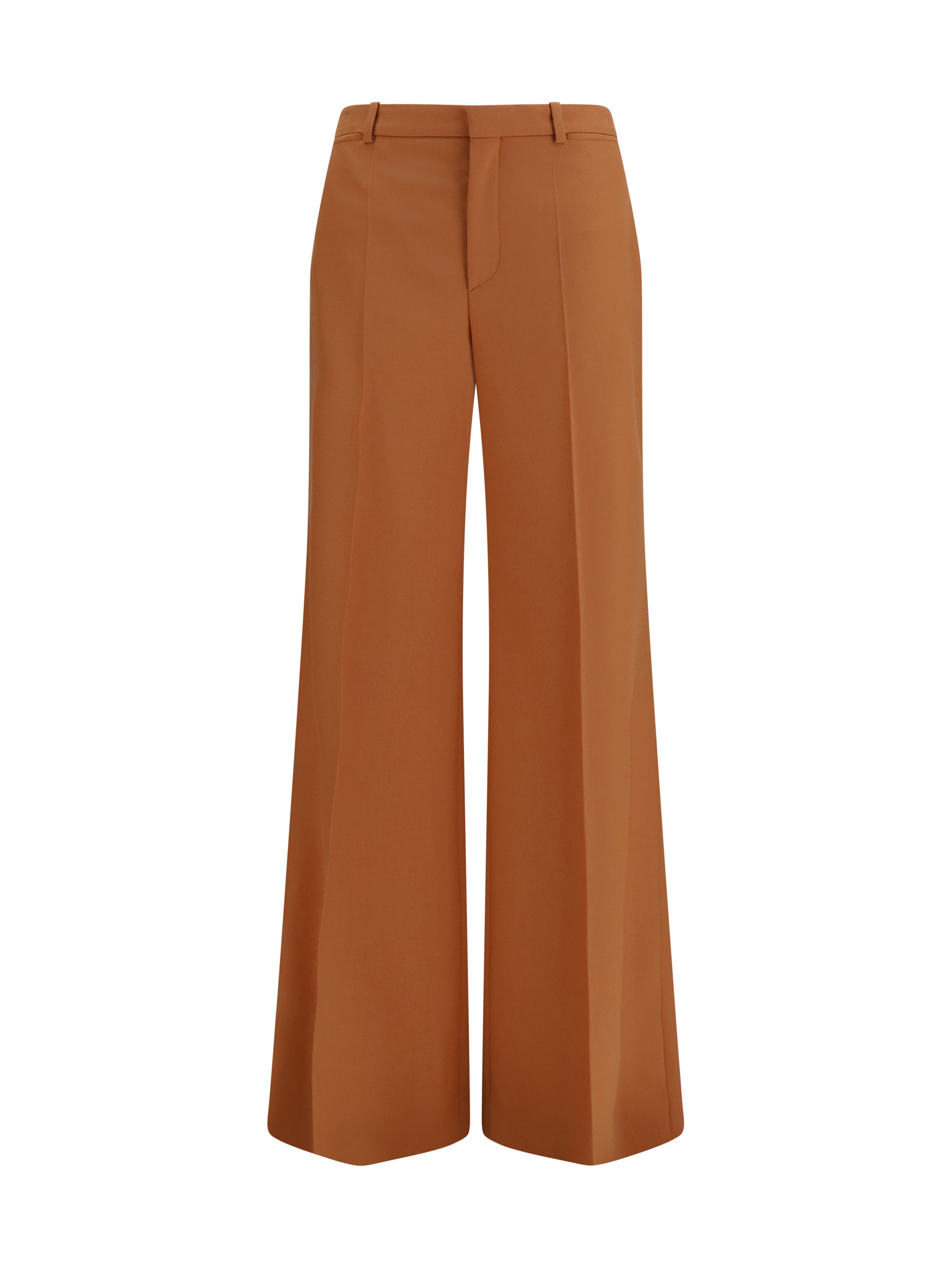 Chloé Women High-Waisted Flared Cotton Pants