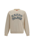 Kenzo Men Kenzo Paris Emblem Embroidered Wool And Cotton Sweater