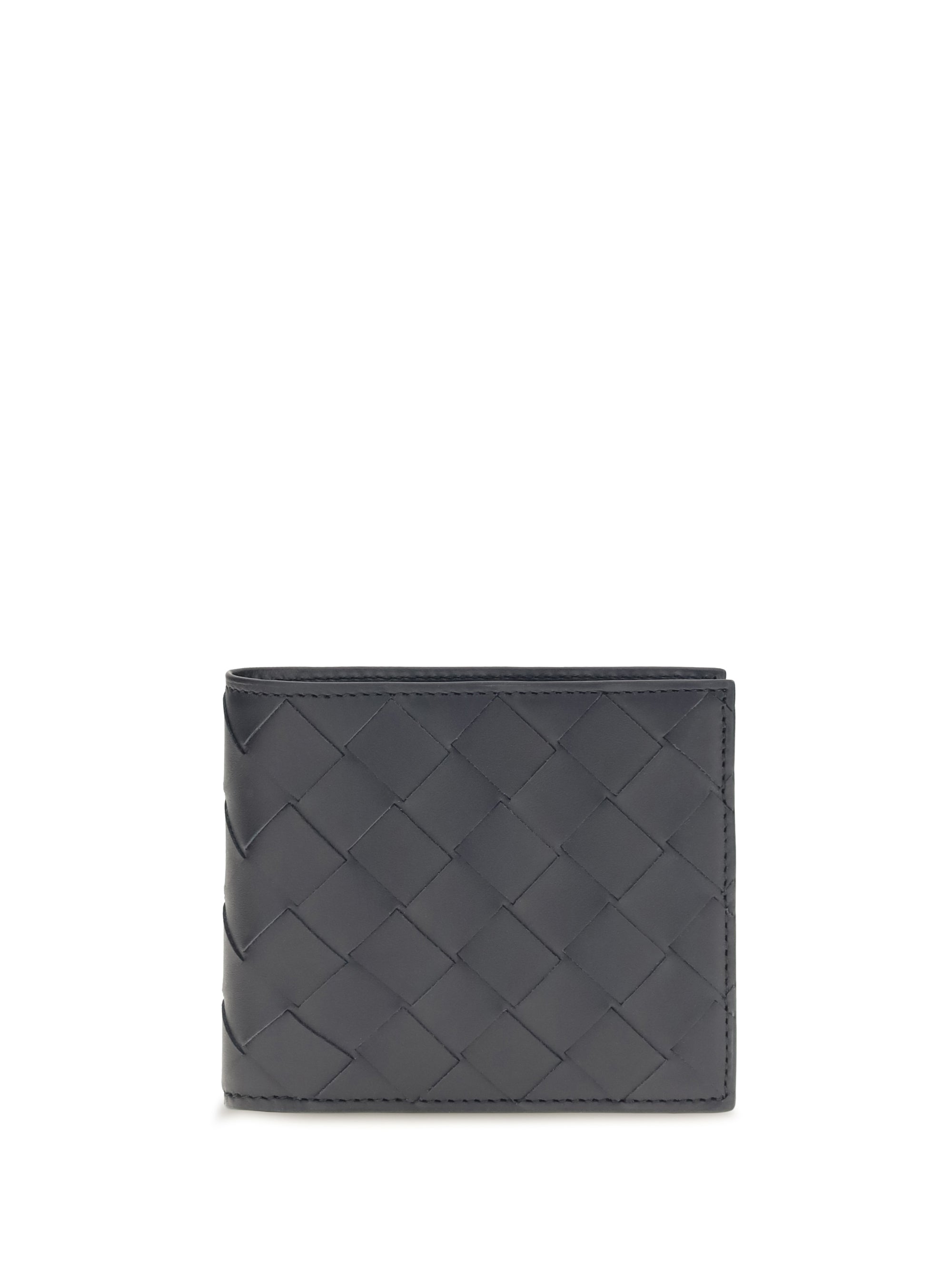 Bottega Veneta Men Bifold Leather Intrecciato Wallet