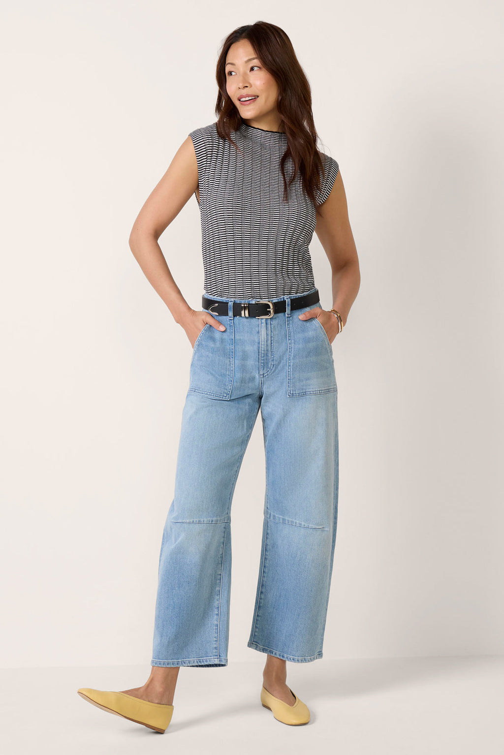 JOHN + JENN Women's Reagan Cap Sleeve Sweater Top