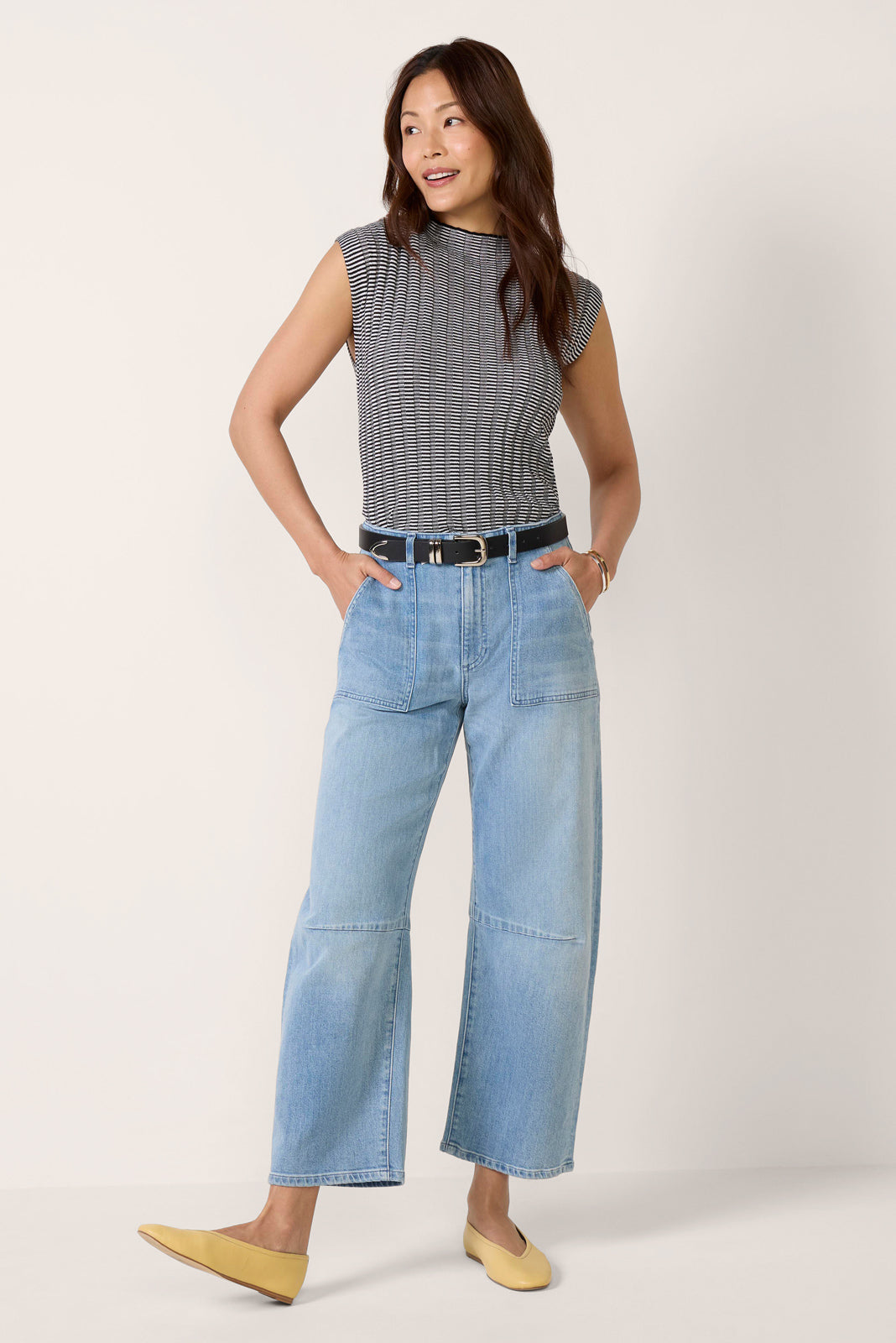 JOHN + JENN Women's Reagan Cap Sleeve Sweater Top