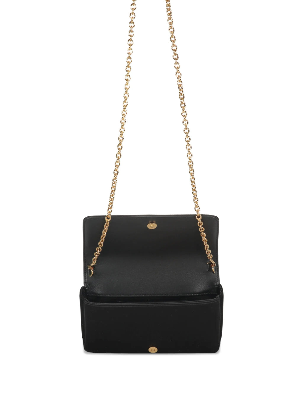 Versace Embelished Black Clutch with Golden Closure