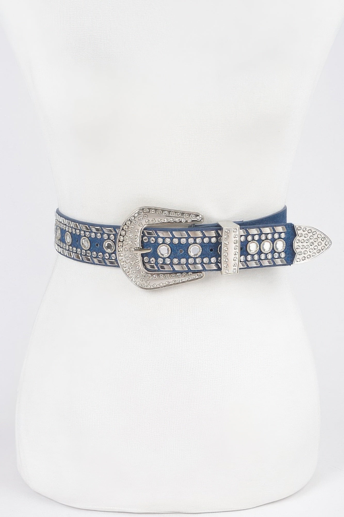 Rhinestone Metal Studded Multi Metal Belt