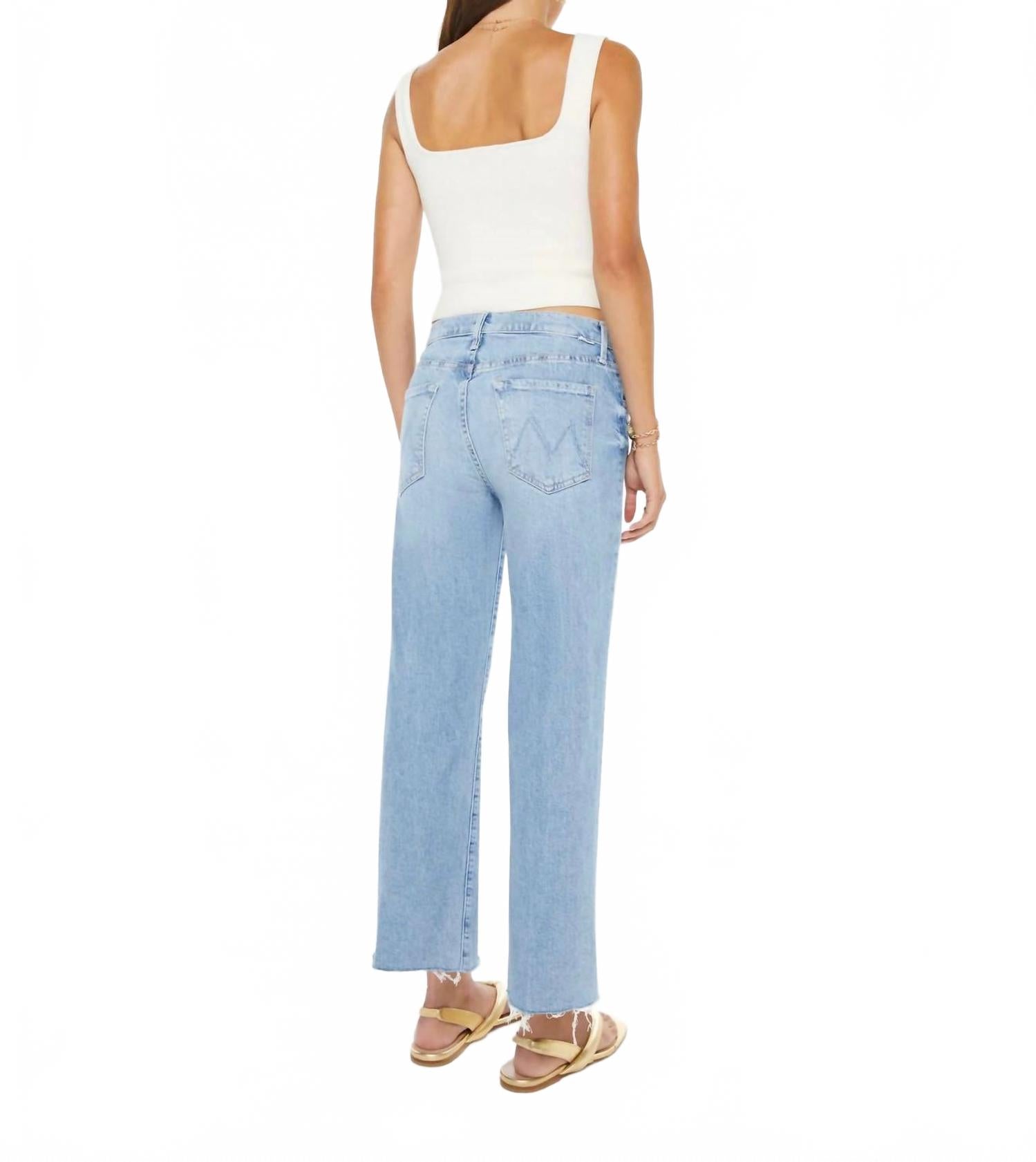 Mid Rise Rambler Zip Ankle Fray Jeans In Comeback Kid
