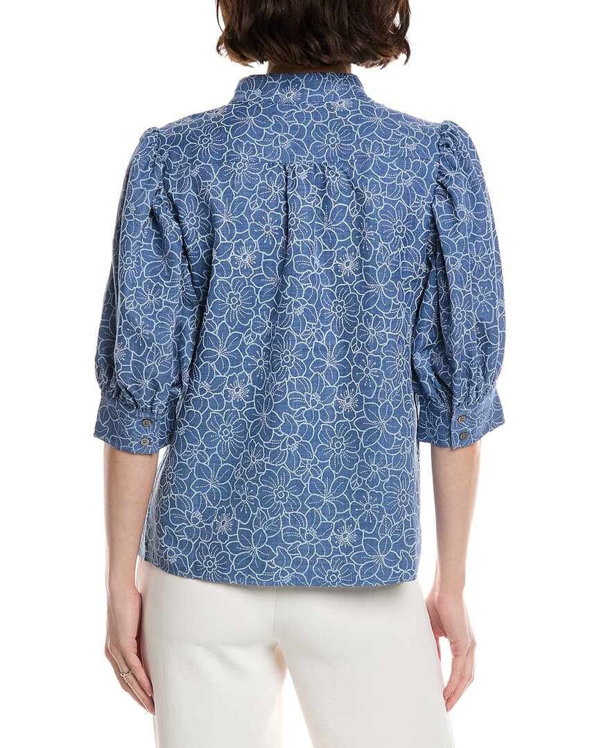 CeCe Daisy Chambray Top