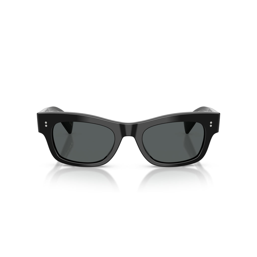 Bold Rectangular Acetate Sunglasses With Metallic Accents