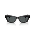 Bold Rectangular Acetate Sunglasses With Metallic Accents
