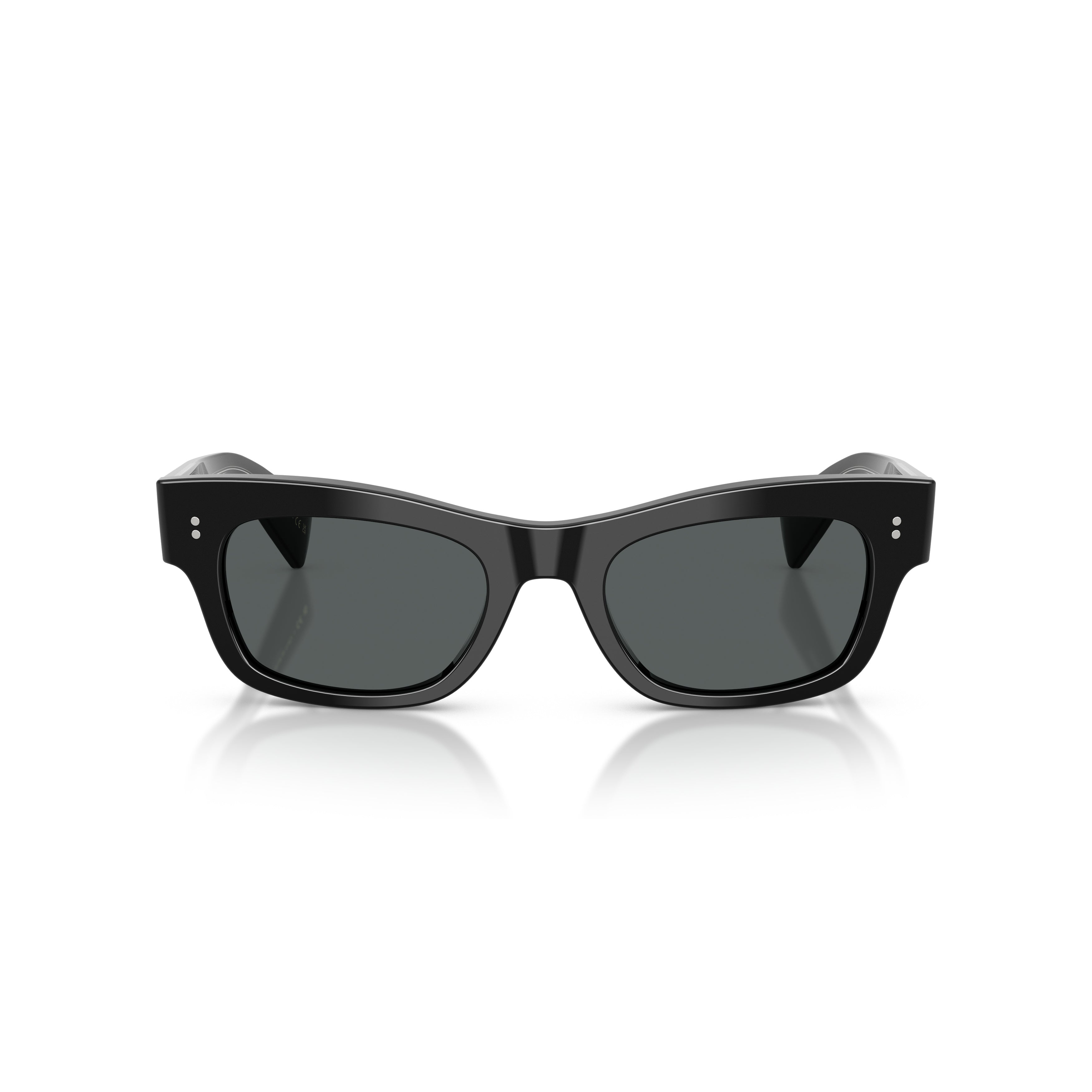 Bold Rectangular Acetate Sunglasses With Metallic Accents