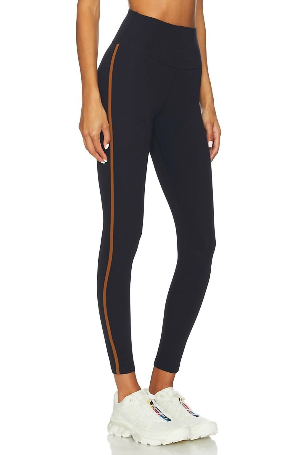 Amber Airweight High Waist Leggings In Indigo/honey