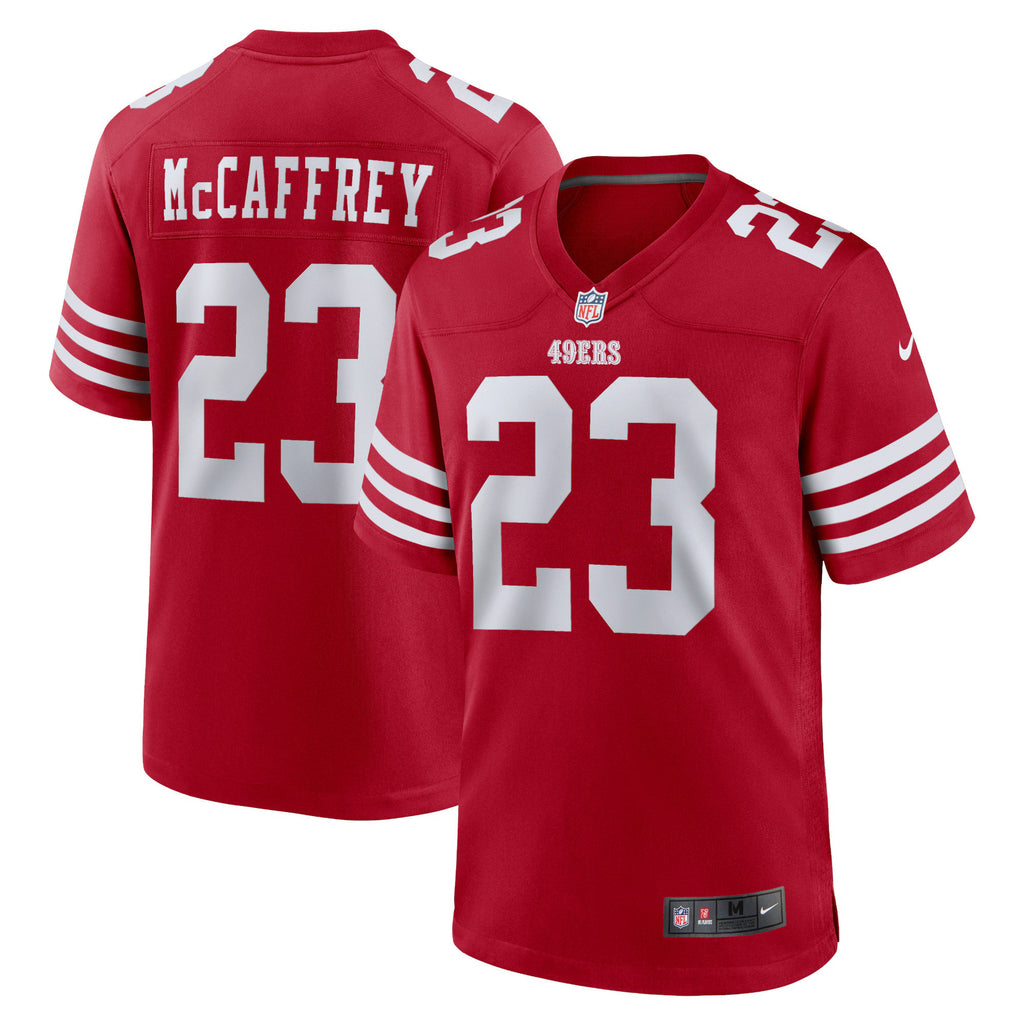 San Francisco 49ers Christian McCaffrey Scarlet Game Player Jersey
