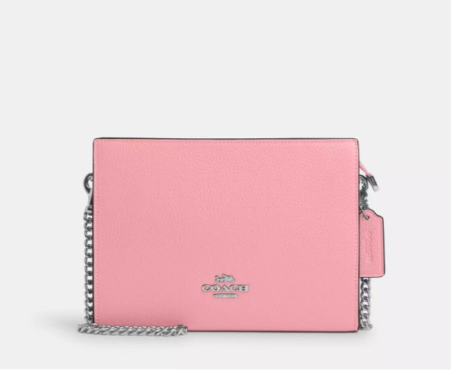 NWT Coach Leather Slim Crossbody Bag In Pink