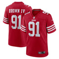 San Francisco 49ers Earnest Brown IV Scarlet Team Game Jersey