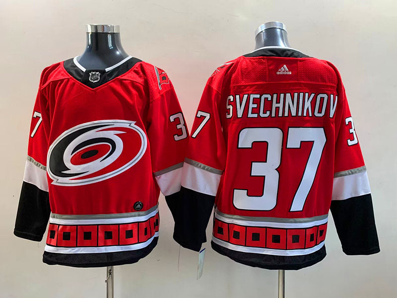 Men's Carolina Hurricanes Andrei Svechnikov #37 Red Home Breakaway Player jersey