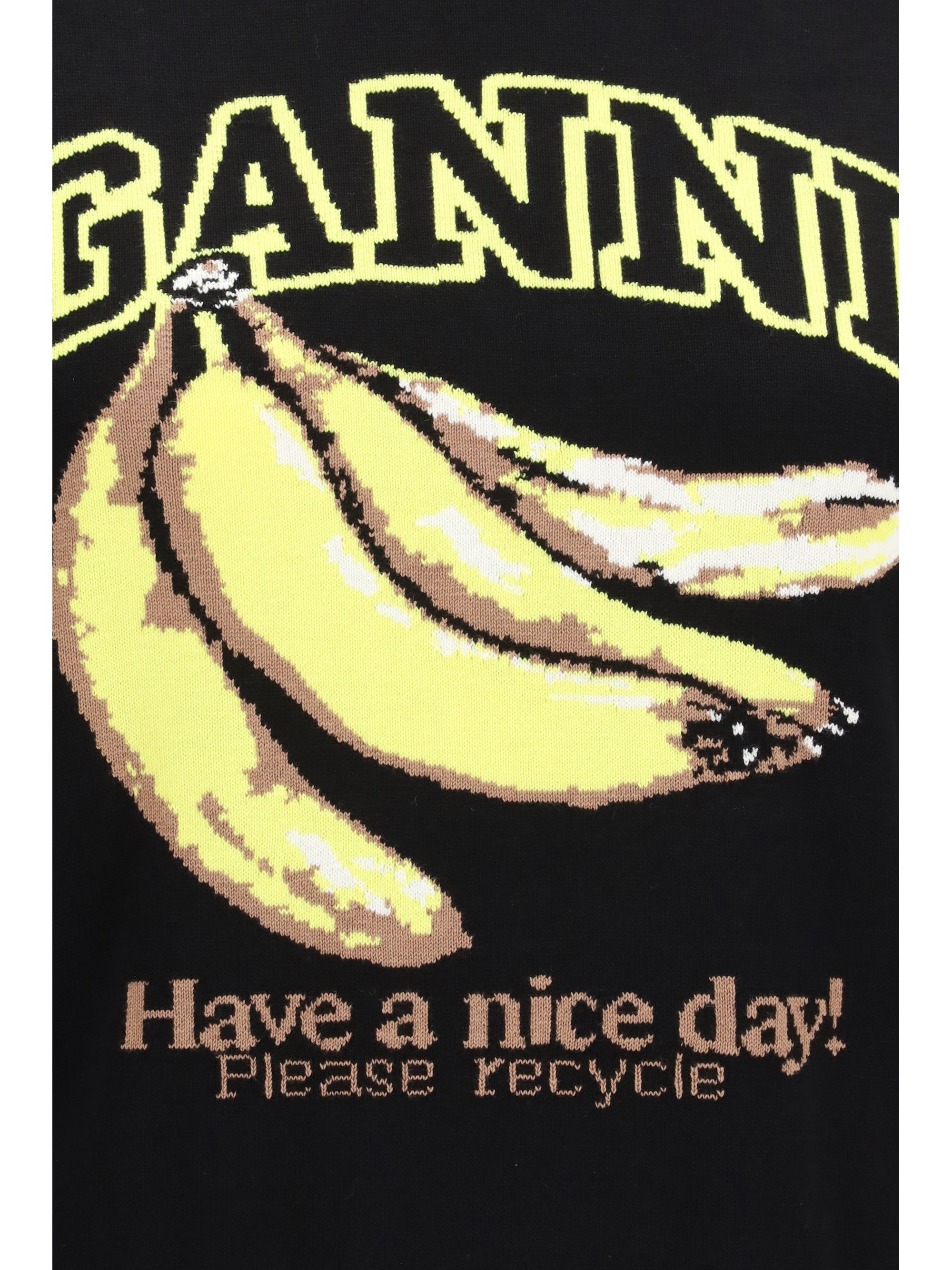Ganni Women Banana-Print Sweater