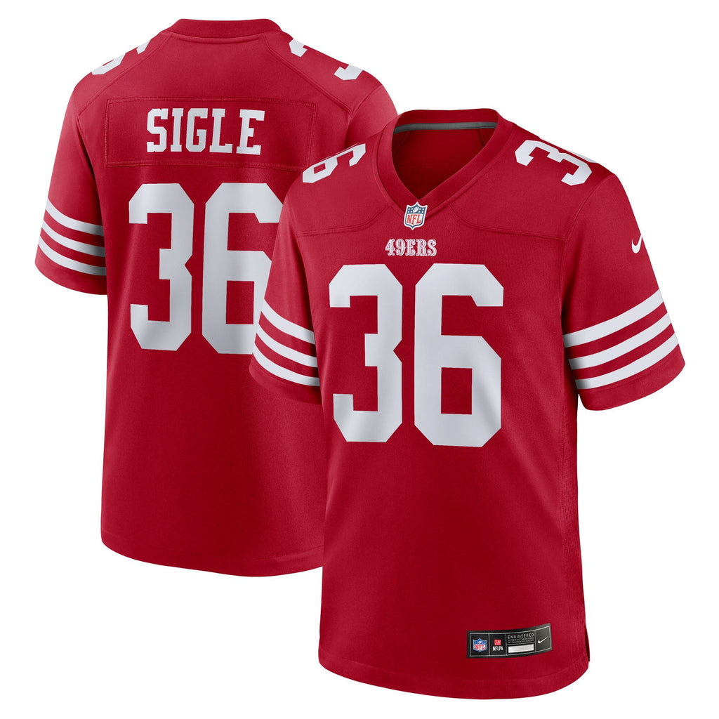 San Francisco 49ers Marques Sigle Scarlet Team Game Jersey