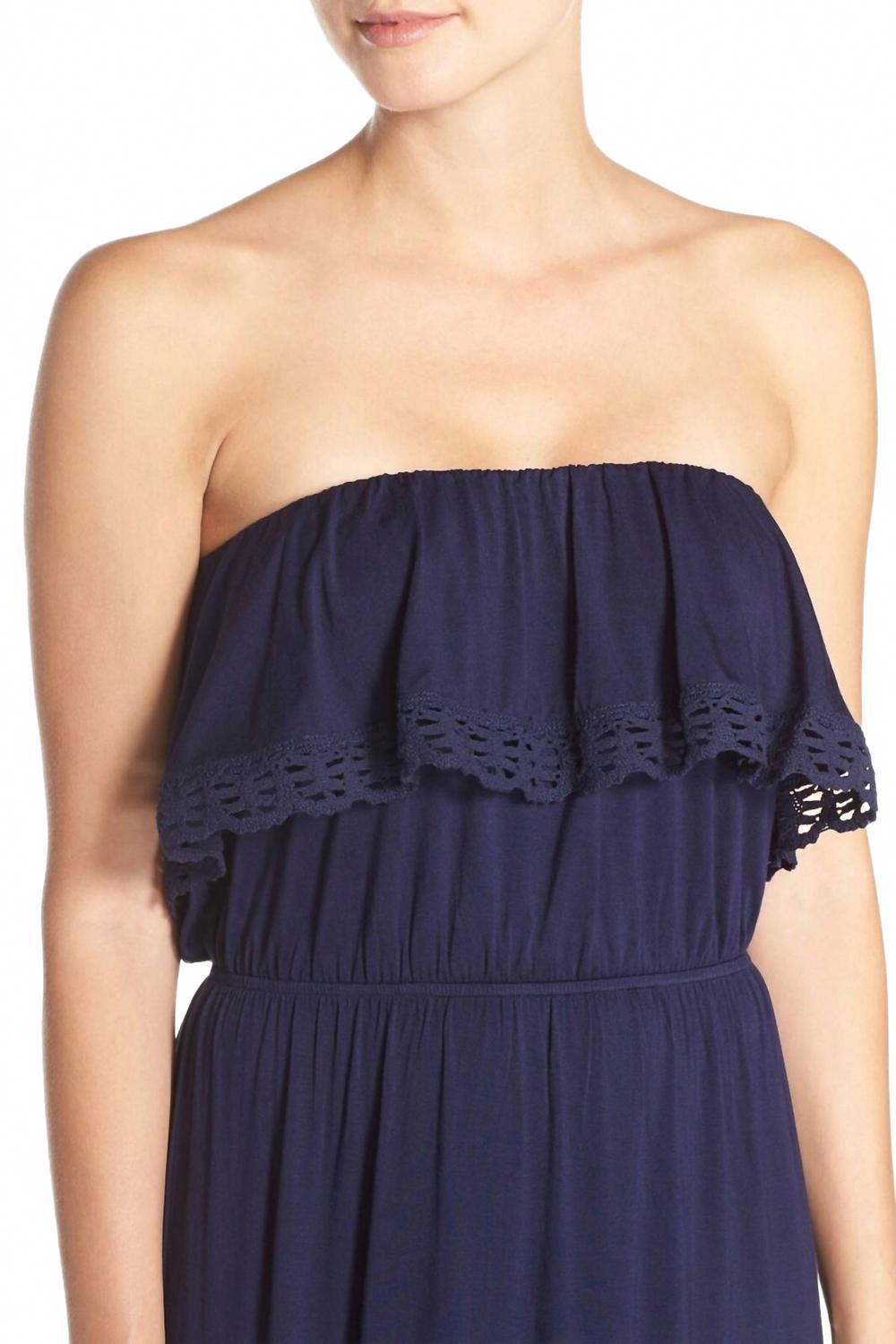 Elsie Strapless Maxi Dress In Navy
