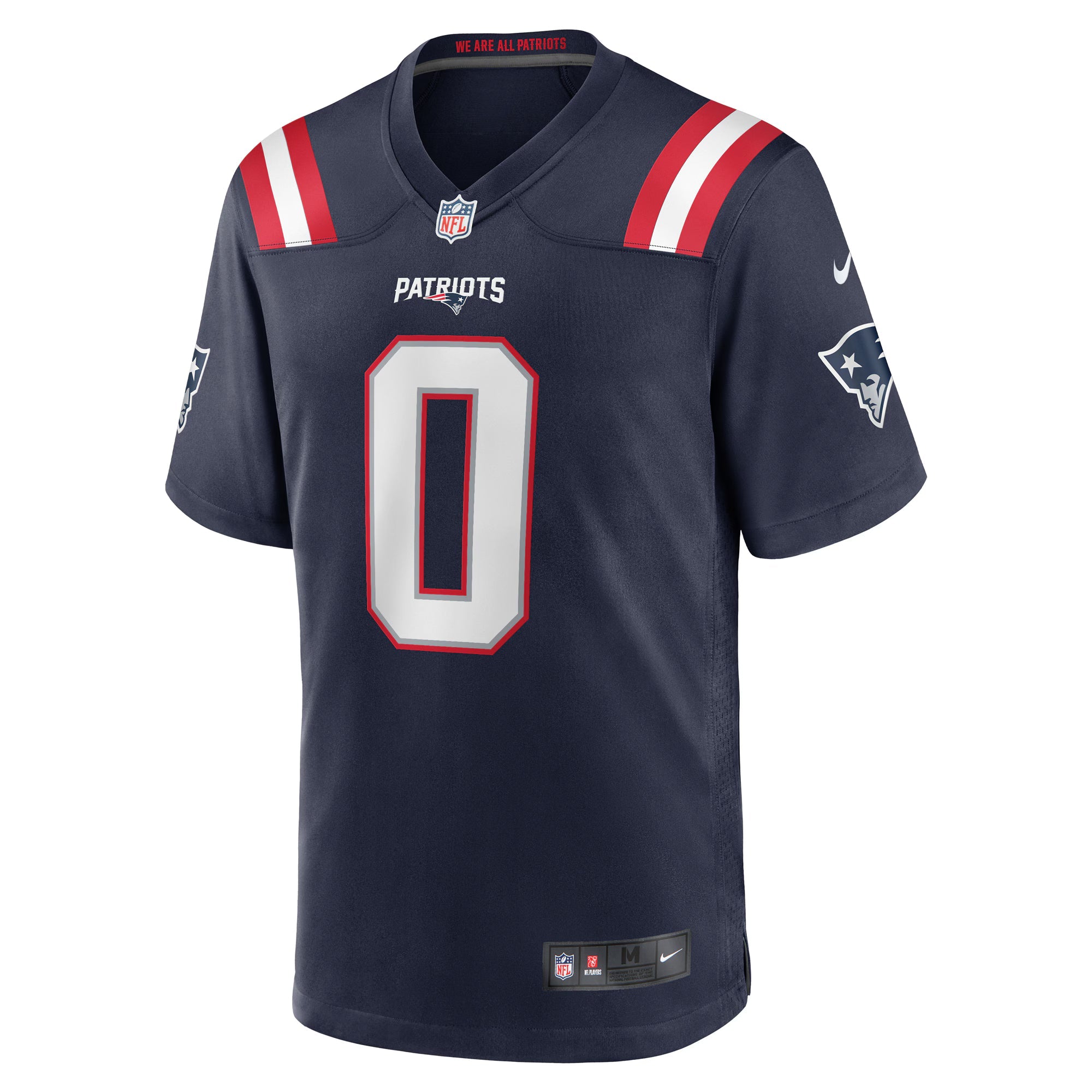 New England Patriots Christian Gonzalez Navy Team Game Jersey