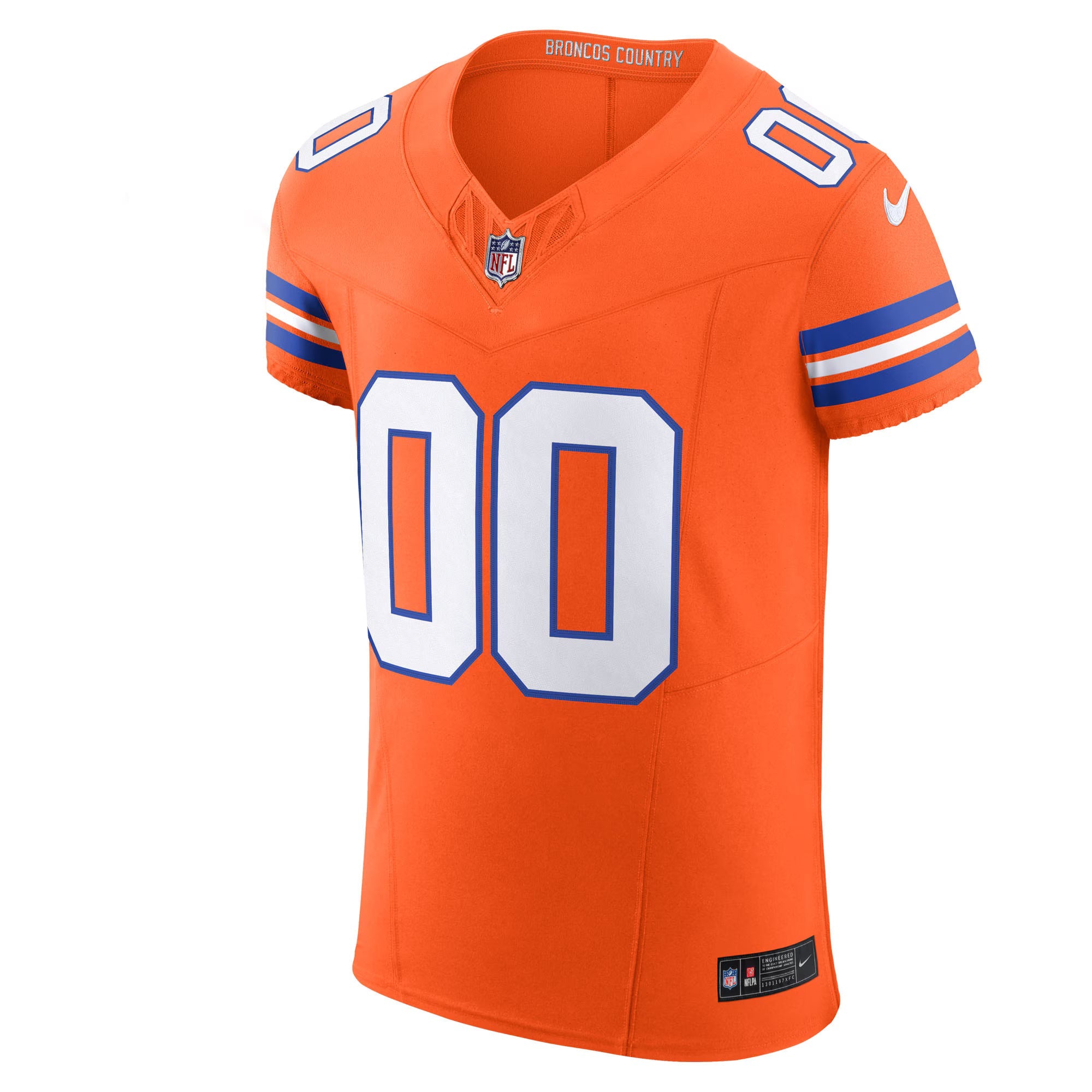 Denver Broncos Orange Alternate 2 Mile High Collection 1977 Throwback Vapor F.U.S.E. Elite Custom Jersey