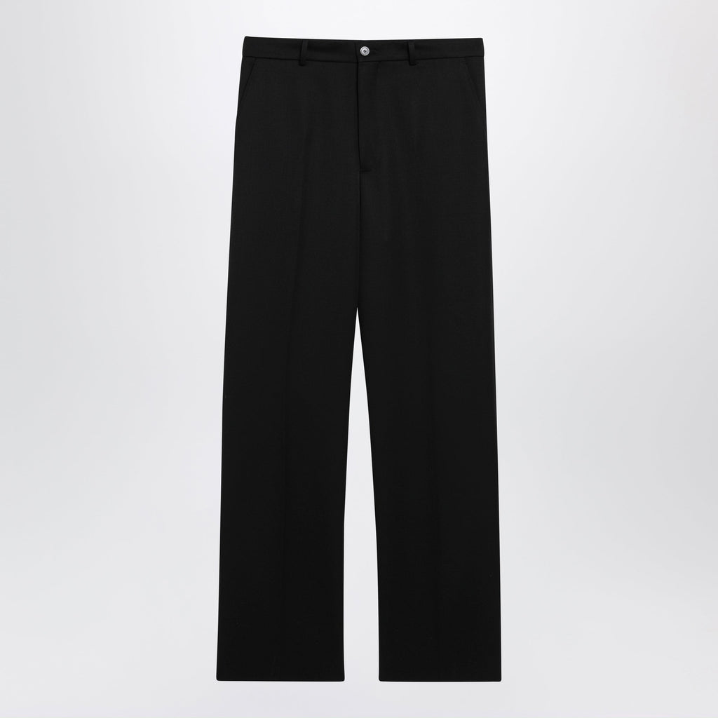 Balenciaga Too Far Tailored Trousers In Dry Wool, Black Men