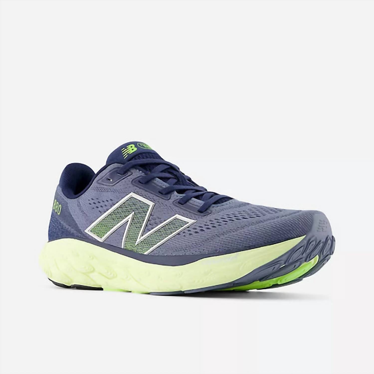 Men's Fresh Foam X 880V14 Running Shoes In Arctic Grey With Yellow