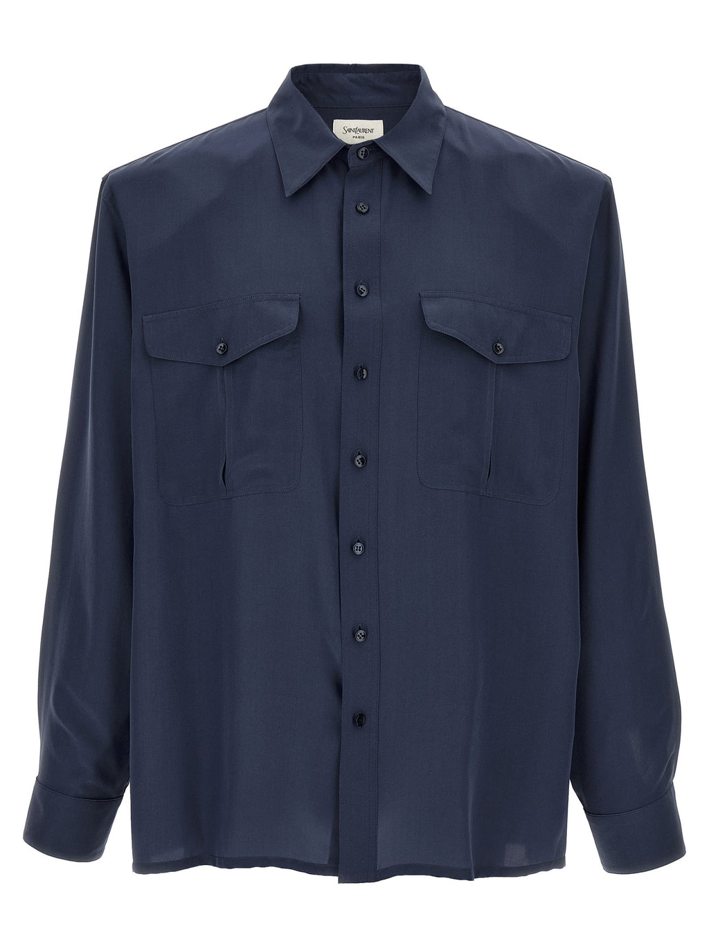 Saint Laurent Men Viscose And Silk Shirt