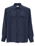 Saint Laurent Men Viscose And Silk Shirt