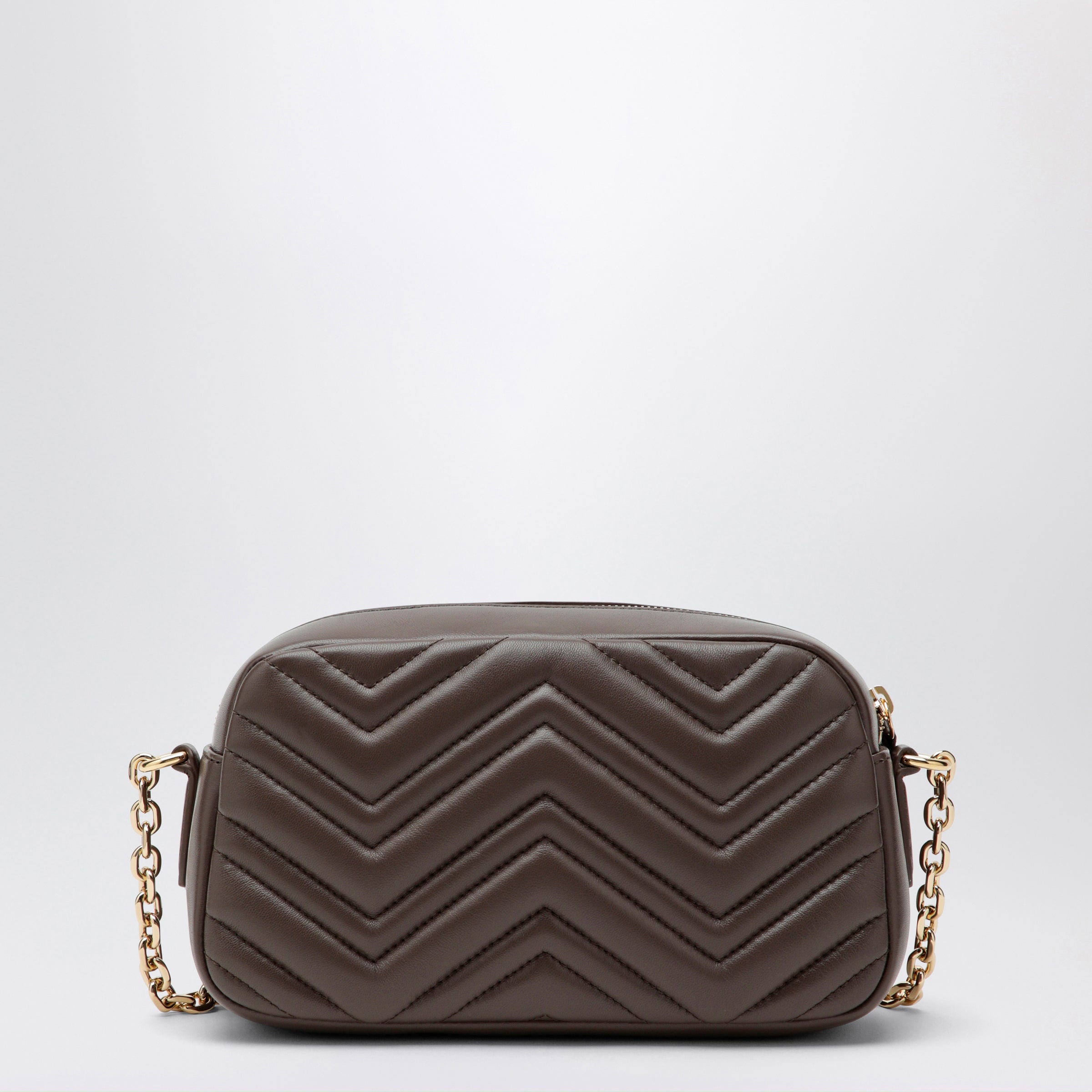 Gucci Small Gg Marmont Camera Bag In Taupe Nappa Leather Women