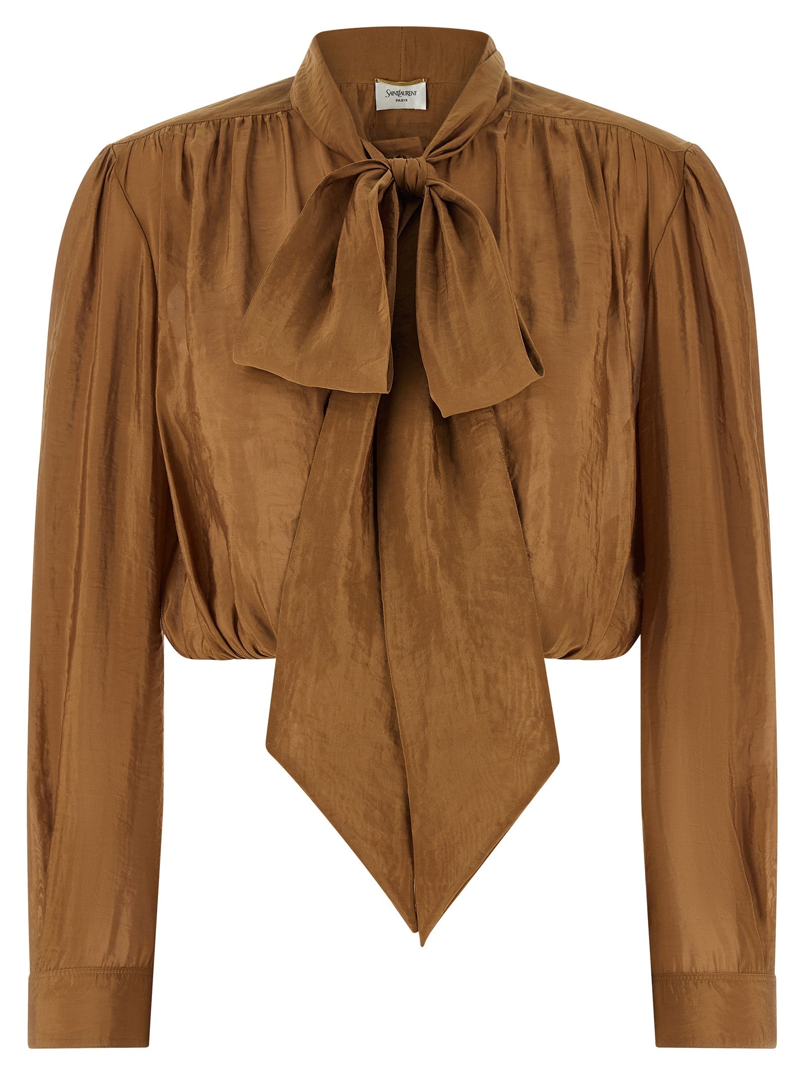Saint Laurent Women Lavallière Neck Blouse