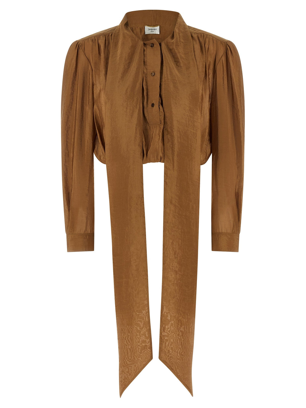 Saint Laurent Women Lavallière Neck Blouse