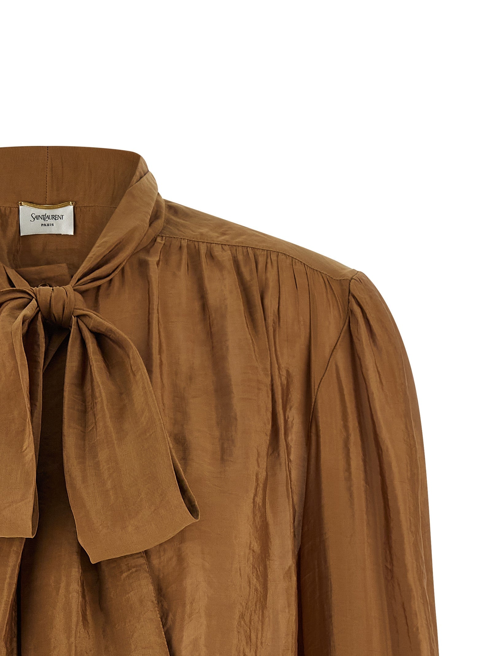 Saint Laurent Women Lavallière Neck Blouse