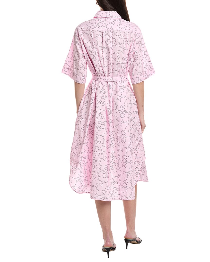 Marimekko Popliini Piirto Unikko Button Front Midi Dress
