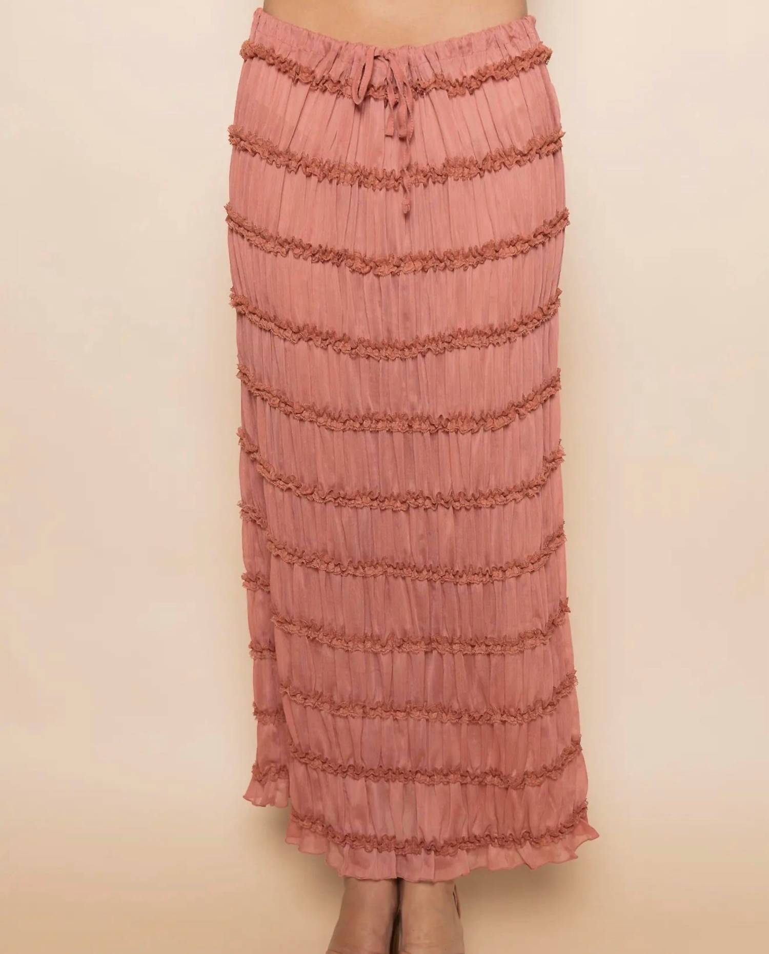 Jo Maxi Skirt In Pink