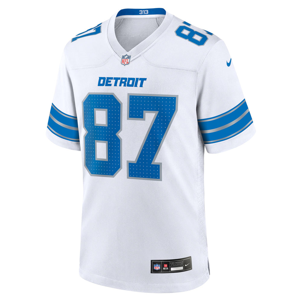 Detroit Lions Sam LaPorta White White Game Jersey