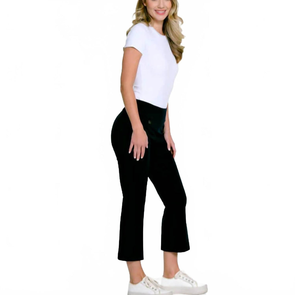 Flared Crop Pant In Black