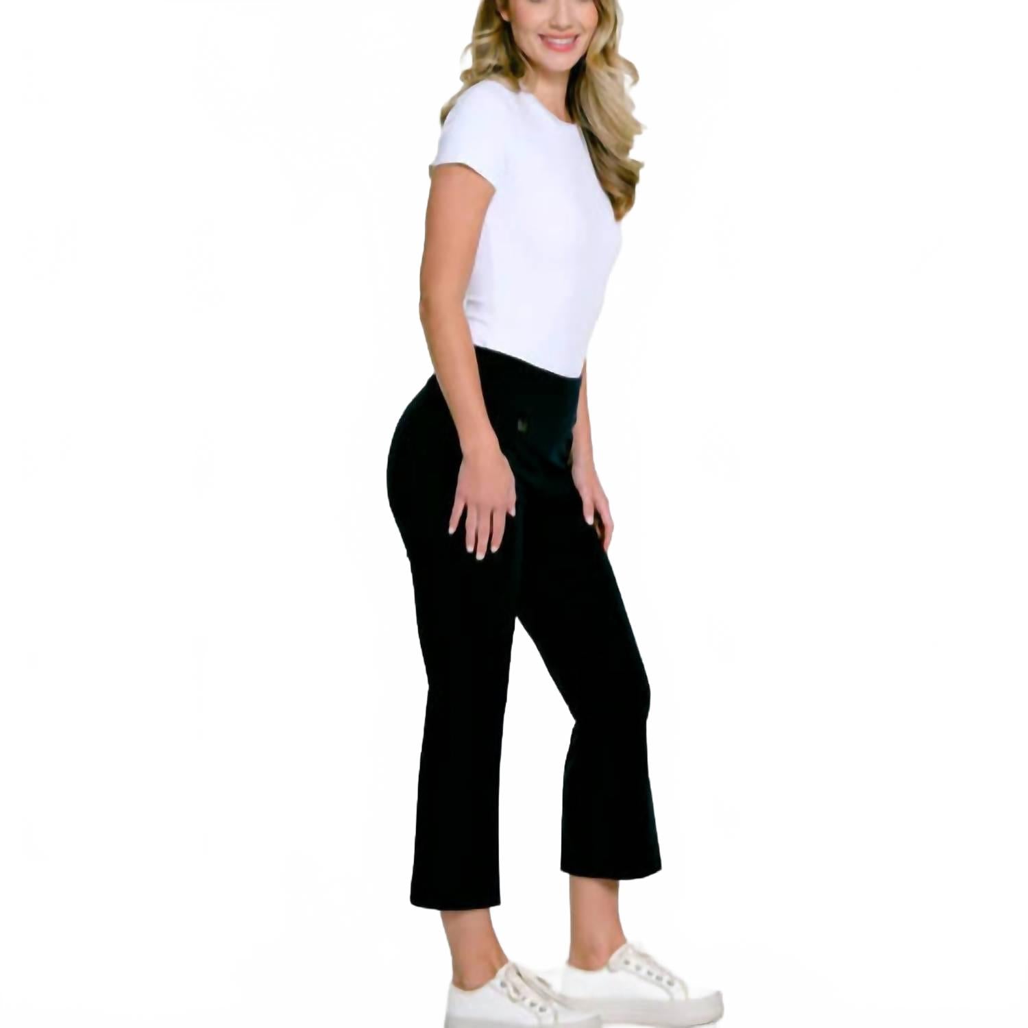 Flared Crop Pant In Black
