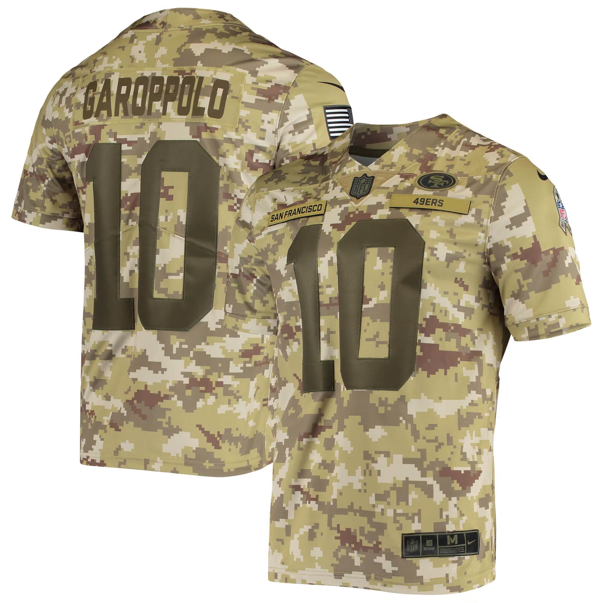 San Francisco 49ers Jimmy Garoppolo Camo Salute To Service Limited Player Jersey