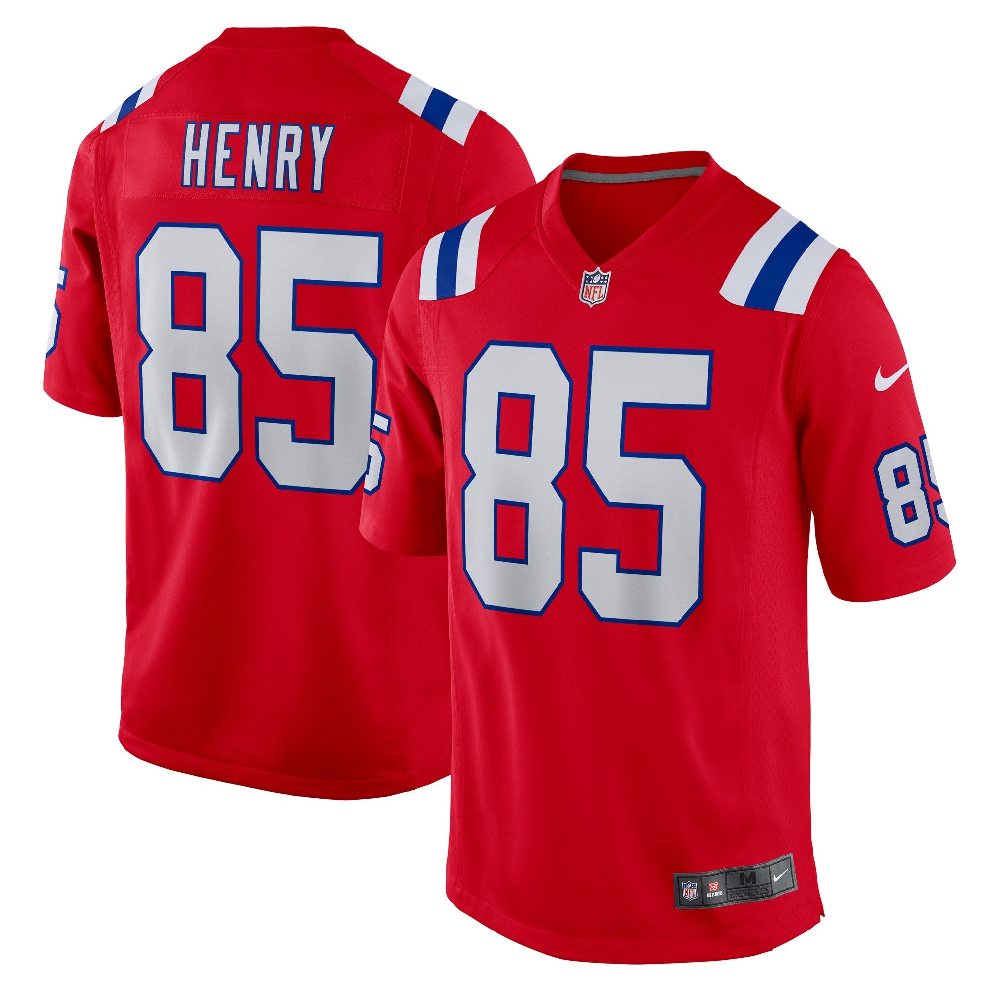 New England Patriots Hunter Henry Red Game Alternate Jersey