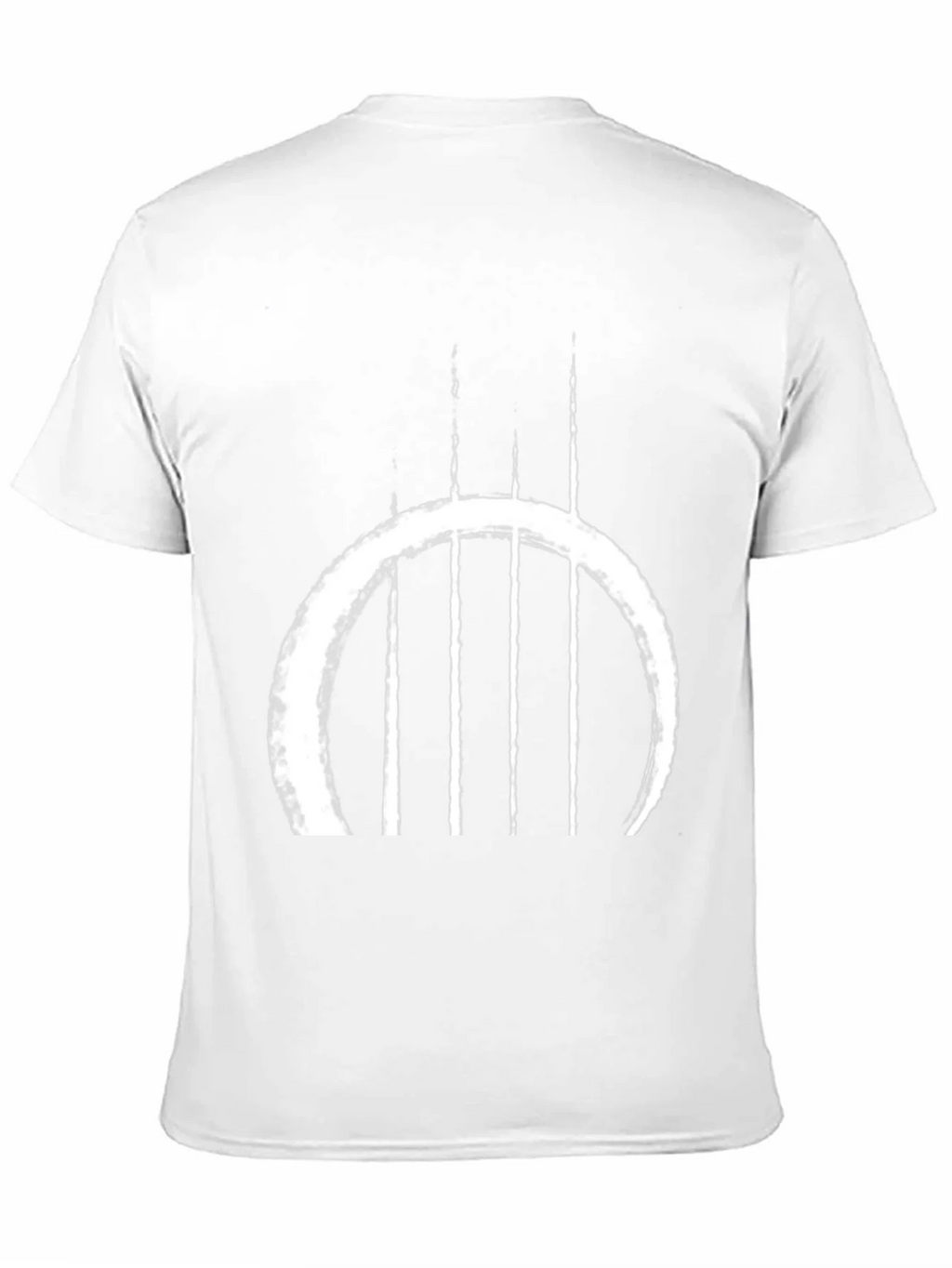 Abstract Circle & Lines Graphic Black T-Shirt